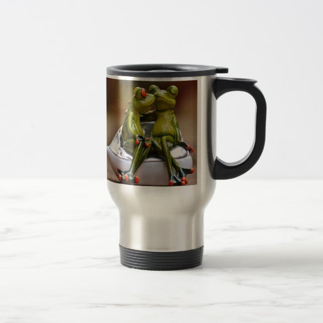 Mug De Voyage Grenouilles Heureuses (Droit)