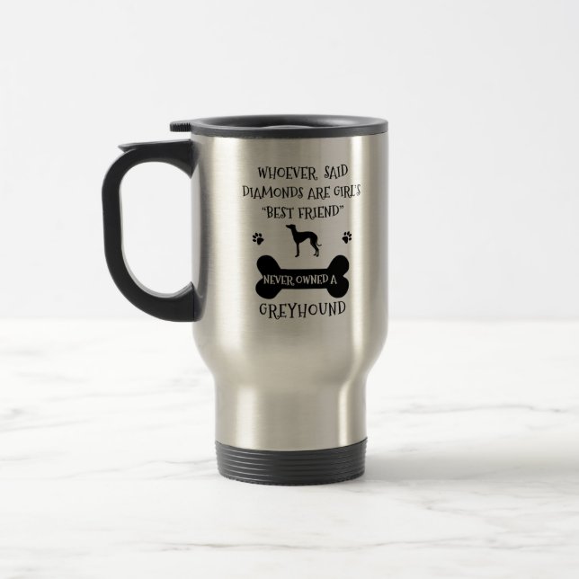Mug De Voyage Greyhounds est le meilleur ami d'une fille (Gauche)