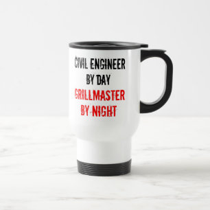 Mug De Voyage Grillmaster, ingénieur civil, blague