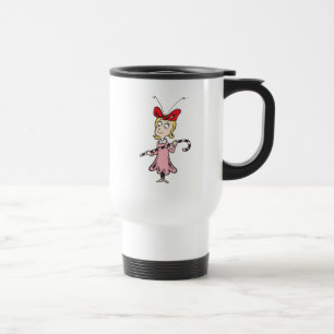 Mug De Voyage Grinch Cindy-Lou Who - Tenant un bâton de bonbon