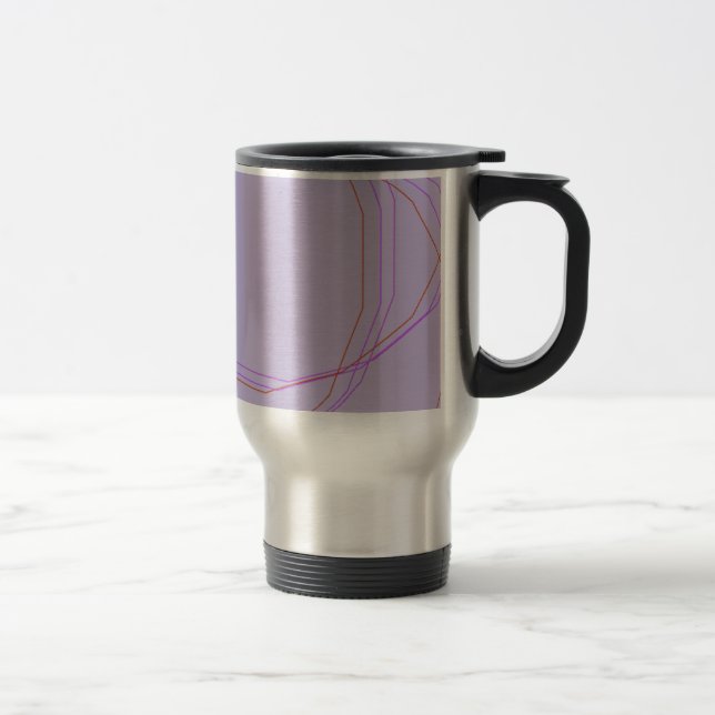 Mug De Voyage gris 8297 Art abstrait DESIGN PAR YAEI (Droit)
