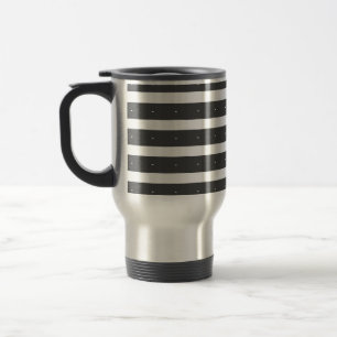 Mug De Voyage Gris foncé et rayures blanches