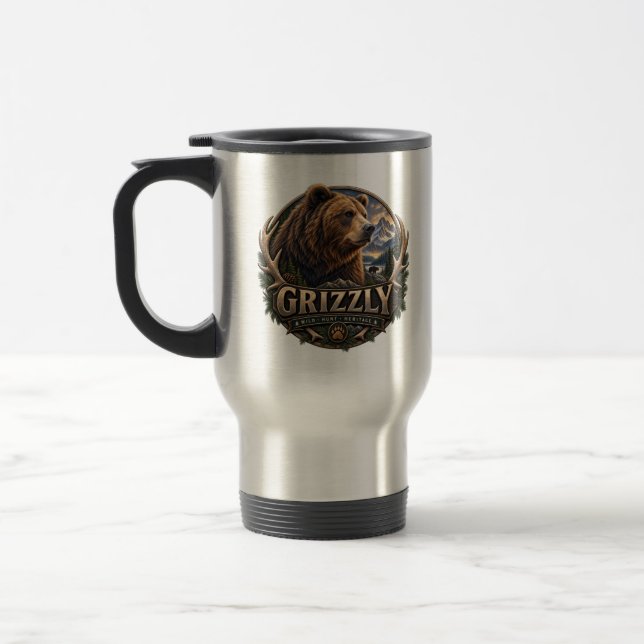 Mug De Voyage Grizzly – Amérique sauvage (Gauche)
