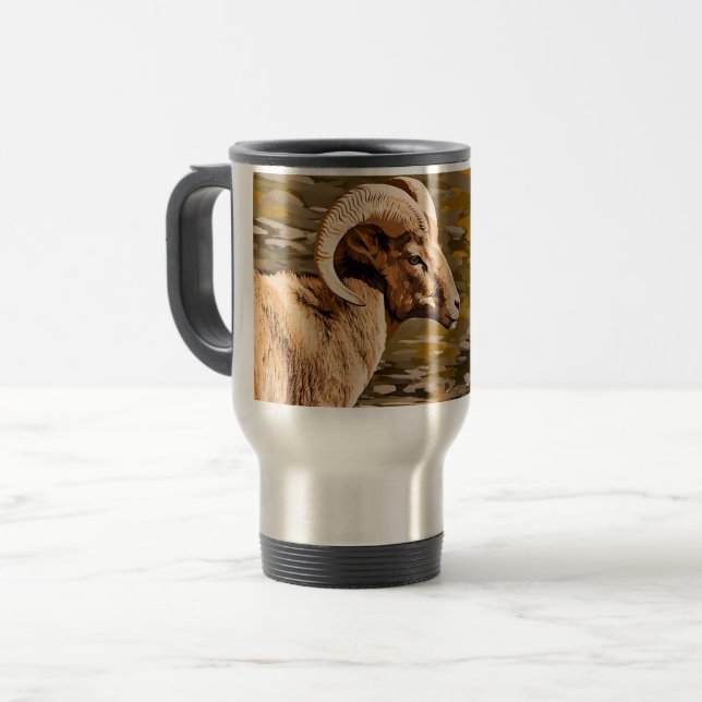 Mug De Voyage Gros mâle bélier (Devant gauche)