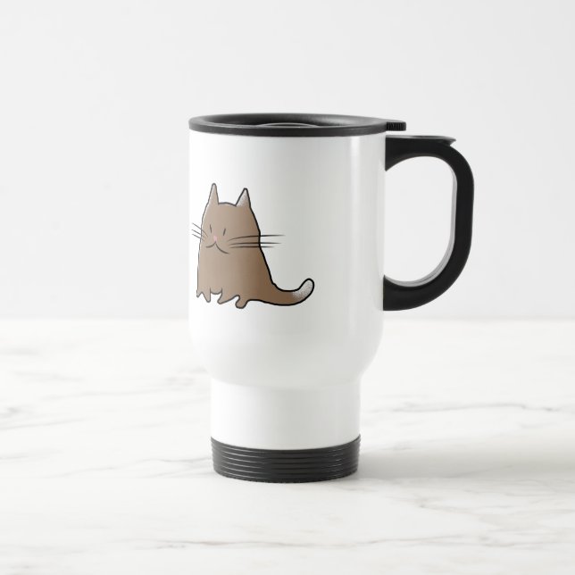 Mug De Voyage Gros petit chat potelé mignon de Kitty (Droite)