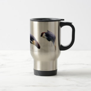 Mug De Voyage grue couronnée grise ailes oiseau plumes