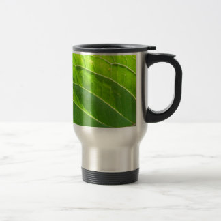 Mug De Voyage Grünes Blatt, hübsche Blattrippen