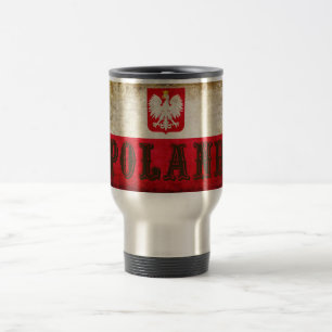 Mug De Voyage Grunge du drapeau polonais