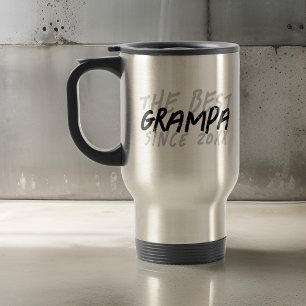 Mug De Voyage Grunge moderne noir et blanc Le meilleur Grampa