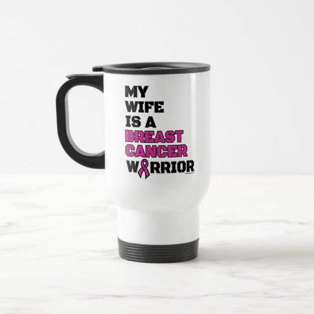 Mug De Voyage Guerrier/Bloque/Femme...Cancer du sein (Gauche)