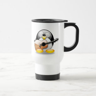 Mug De Voyage Guitare acoustique Tux (Linux Tux)