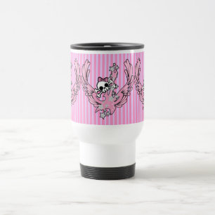 Mug De Voyage Guitare ailée avec un mignon crâne