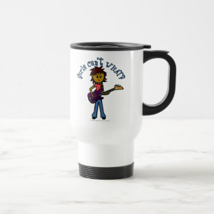 Mug De Voyage Guitare de la basse noire