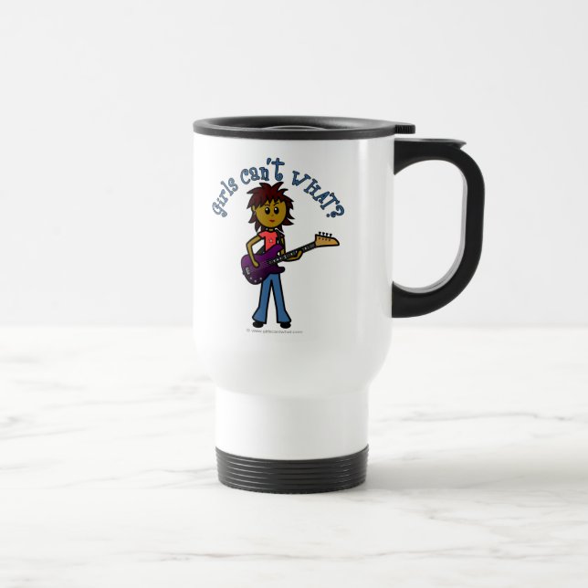 Mug De Voyage Guitare de la basse noire (Droite)