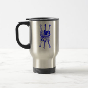 Mug De Voyage Guitariste de nature. guitare bleue vintage