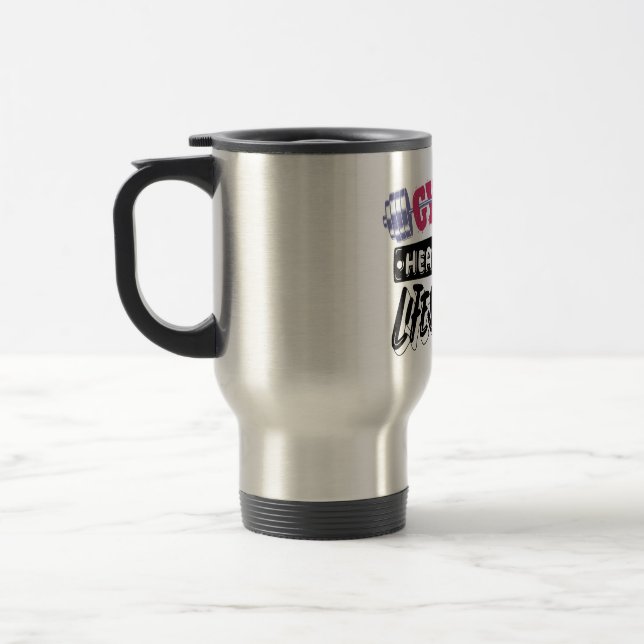 Mug De Voyage gymnase mode de vie sain conception de motivation (Gauche)