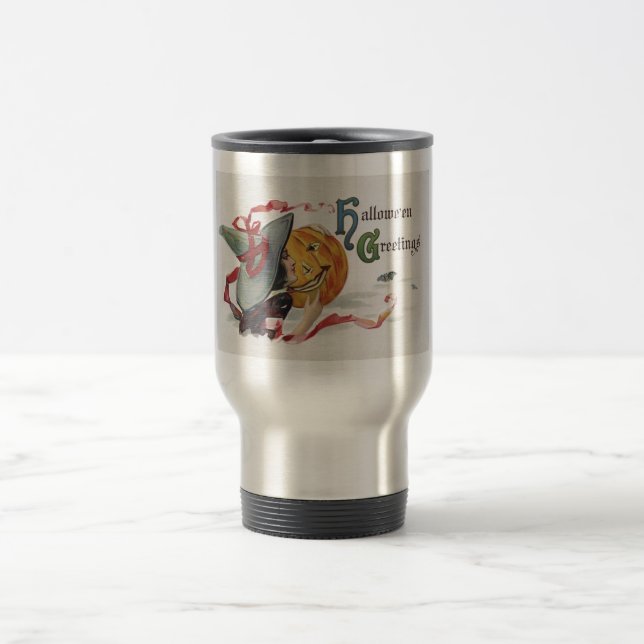 Mug De Voyage Halloween Baiser de sorcière : Citrouille magique  (Centre)