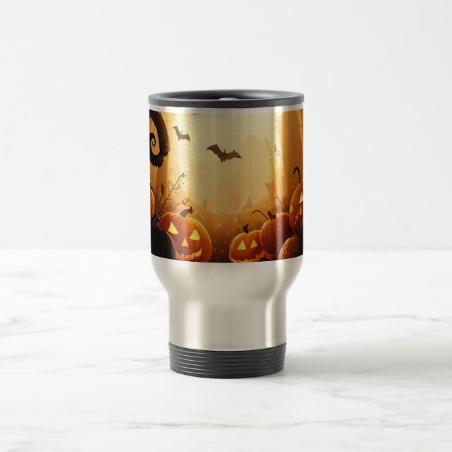 Mug De Voyage Halloween/chauve-souris/Citrouille/automne (Centre)