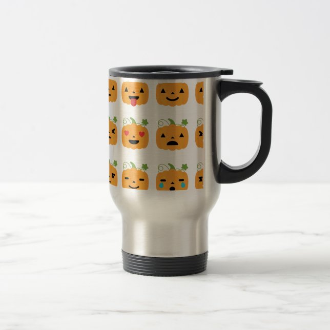 Mug De Voyage halloween citrouille emojis (Droit)