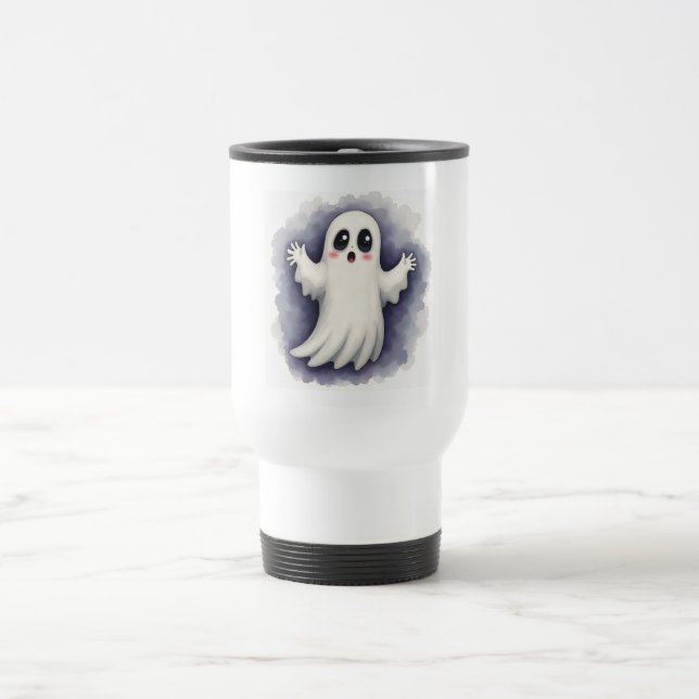 Mug de voyage Halloween Fantôme Épouvantable (Centre)