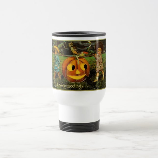 Mug De Voyage Halloween Jack-o-Lantern nuit de récolte par les e (Centre)