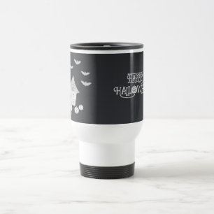 Mug De Voyage Halloween la nuit avec Haunted House, chauves-sour