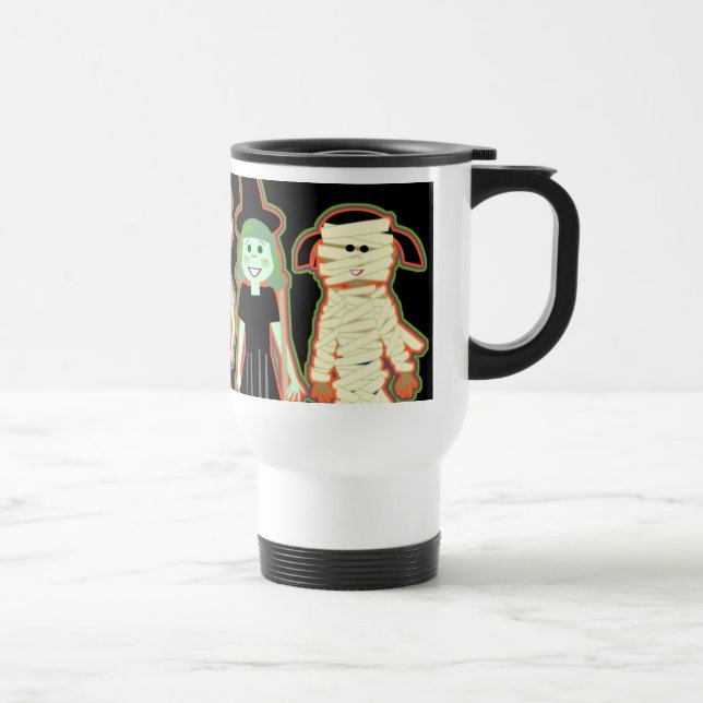 Mug De Voyage Halloween mignon Caricature Monster Amis (Droite)
