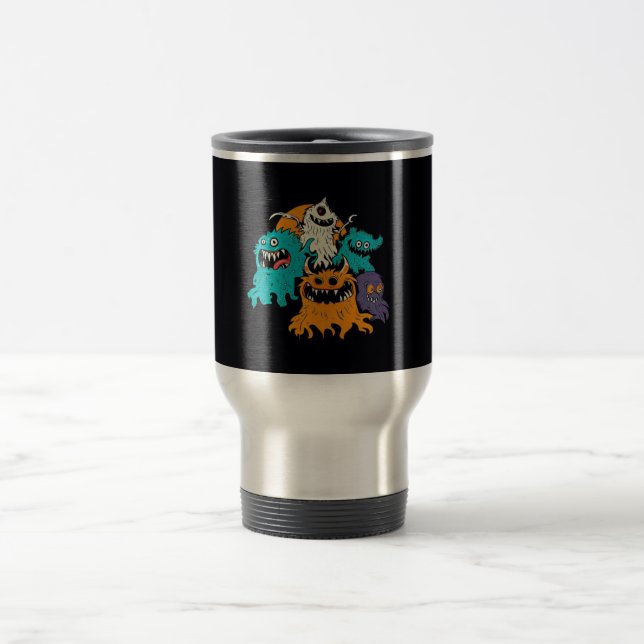 Mug De Voyage Halloween/Monster/octobre/automne (Centre)