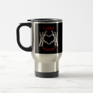 Mug De Voyage Halloween Skeletal Mains Coeur drôle Dire