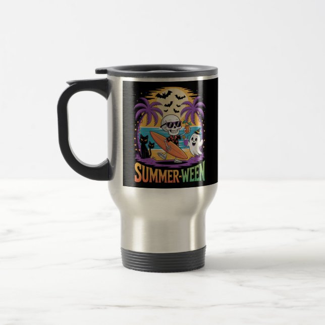 Mug De Voyage Halloween Squelettique de Summerween (Gauche)