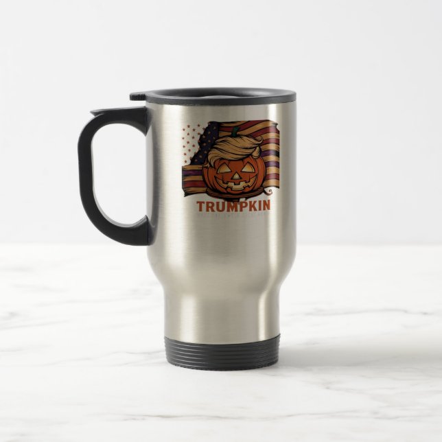 Mug De Voyage Halloween, Trumpkin Citrouille, Rendre Halloween g (Gauche)