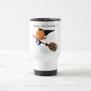 Mug De Voyage Halloween Voyage Mug Sorcière Citrouille Volant Br