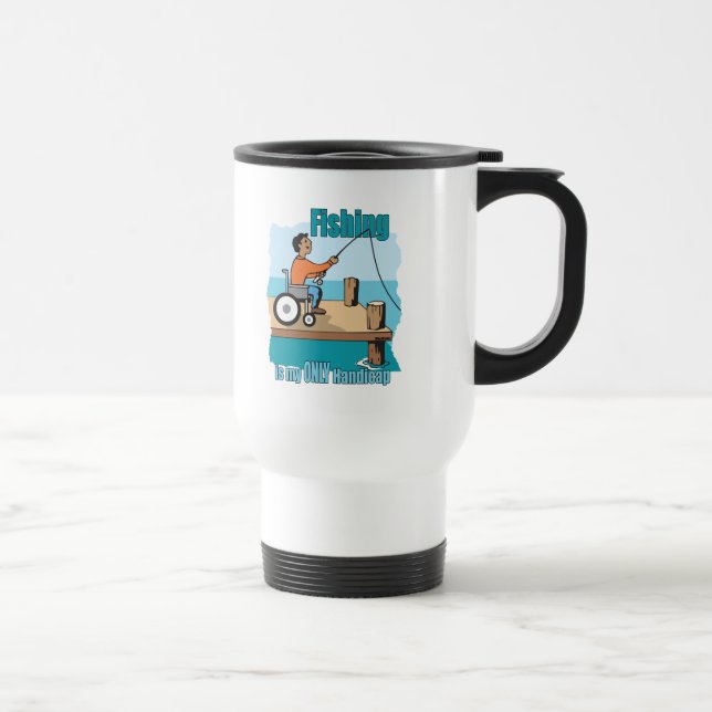 Mug De Voyage Handicap Fauteuil Roulant Pêche (Droite)