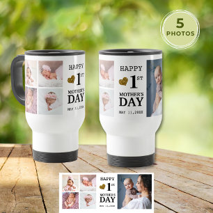 Mug De Voyage Happy First Mother's Day 5 Photo Collage