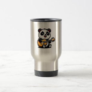 Mug De Voyage Happy Panda Guitarist - Cute Acoustic Music Design