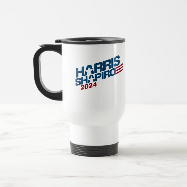 Mug De Voyage Harris Shapiro 2024 Étoiles et rayures patriotique (Gauche)
