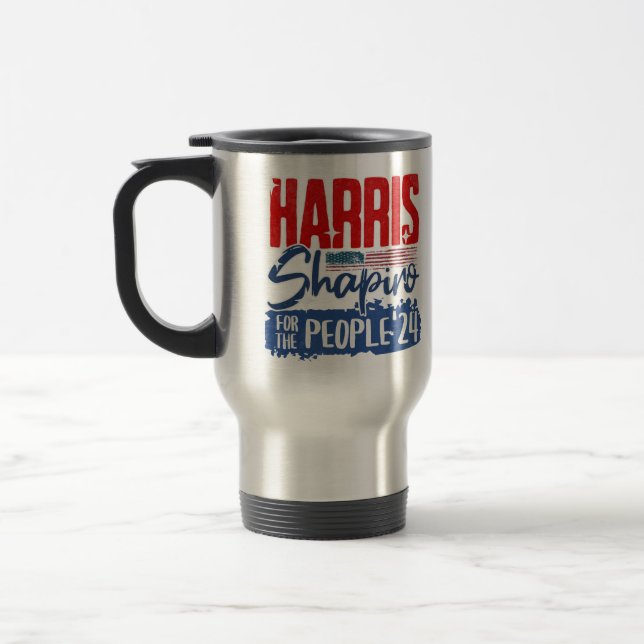 Mug De Voyage Harris Shapiro 2024 Pour le Peuple Drapeau américa (Gauche)