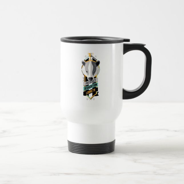 Mug De Voyage Harry Potter| HUFFLEPUFF™ House Traits Sigil (Droite)