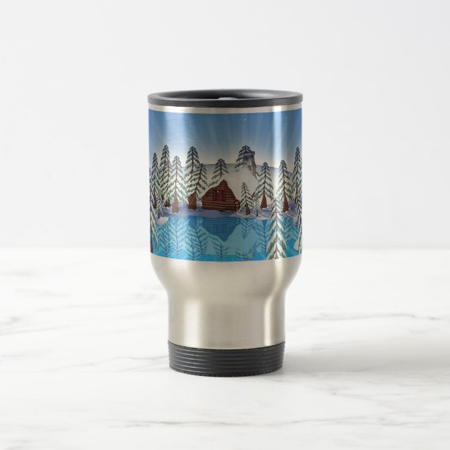 Mug De Voyage Haut de la colline - Vue sur le lac (Centre)