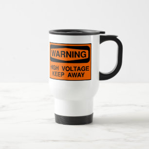Mug De Voyage haute tension d'avertissement