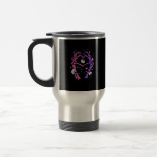 Mug De Voyage Heart Skeleton Mains - Halloween Pastel Goth Eyeba