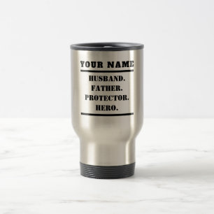 Mug De Voyage Héros protecteur père mari personnalisé