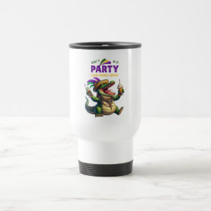 Mug De Voyage Heureux Mardi Gras Alligator