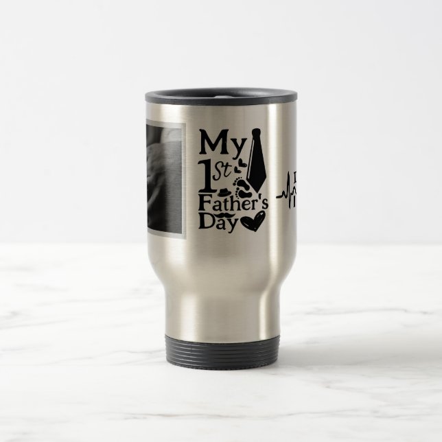 Mug De Voyage heureux première fête des pères je t'aime papa cou (Centre)