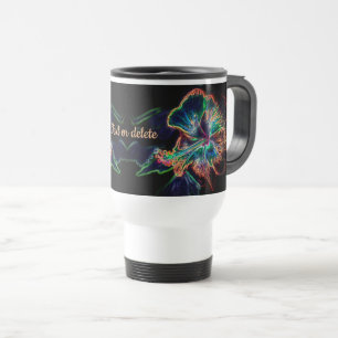 Mug De Voyage Hibiscus Abstrait Flower Art personnalisé