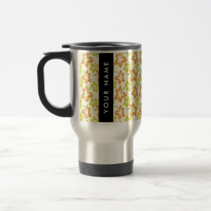 Mug De Voyage Hibiscus jaune, Hibiscus orange, Votre nom