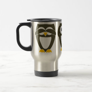 Mug De Voyage Hibou Brown - ne voir l'aucun mal, n'entendent