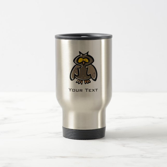 Mug De Voyage Hibou grunge (Centre)