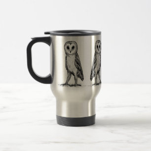 Mug De Voyage Hibou noir et blanc