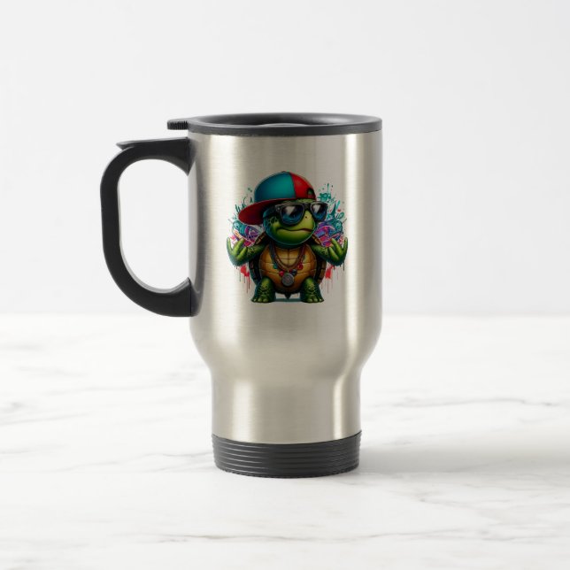 Mug De Voyage hip hop de tortue cool (Gauche)